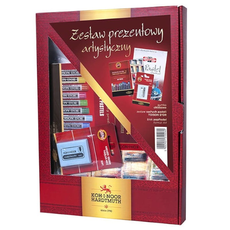 Zestaw rysunkowy z blokiem i pastelami Toison D'or Koh-I-Noor