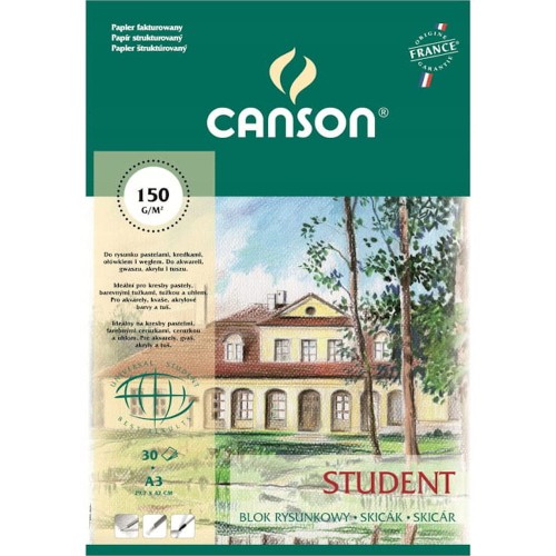 Blok do rysunku Canson Student - A3, 150 g, 30 ark.