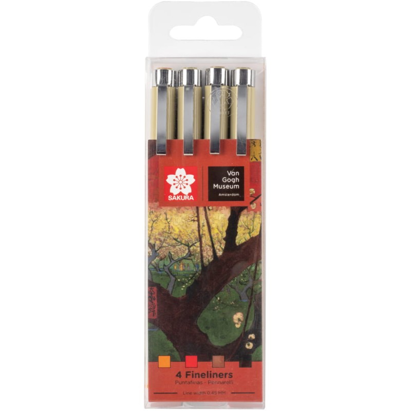 Cienkopisy Pigma Micron Fineliners VAG GOGH MUSEUM Sakura 4 szt