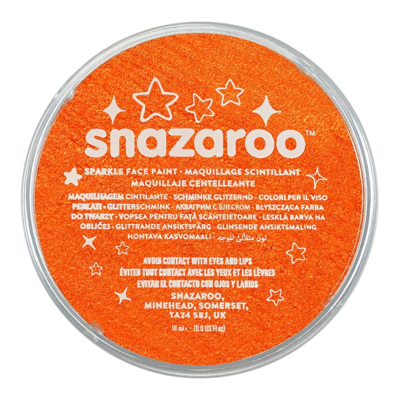 Farba do twarzy Snazaroo 18 ml - 531 Sparkle Orange (błyszcząca) 01