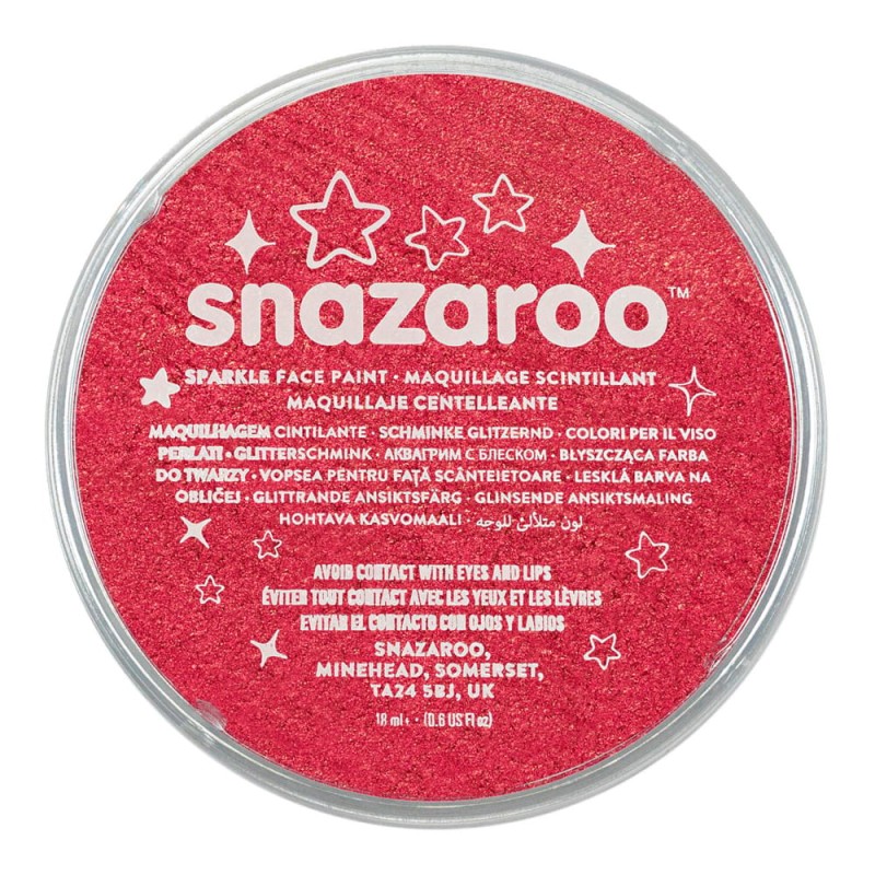 Farba do twarzy Snazaroo 18 ml - 550 Sparkle Red (błyszcząca) 01
