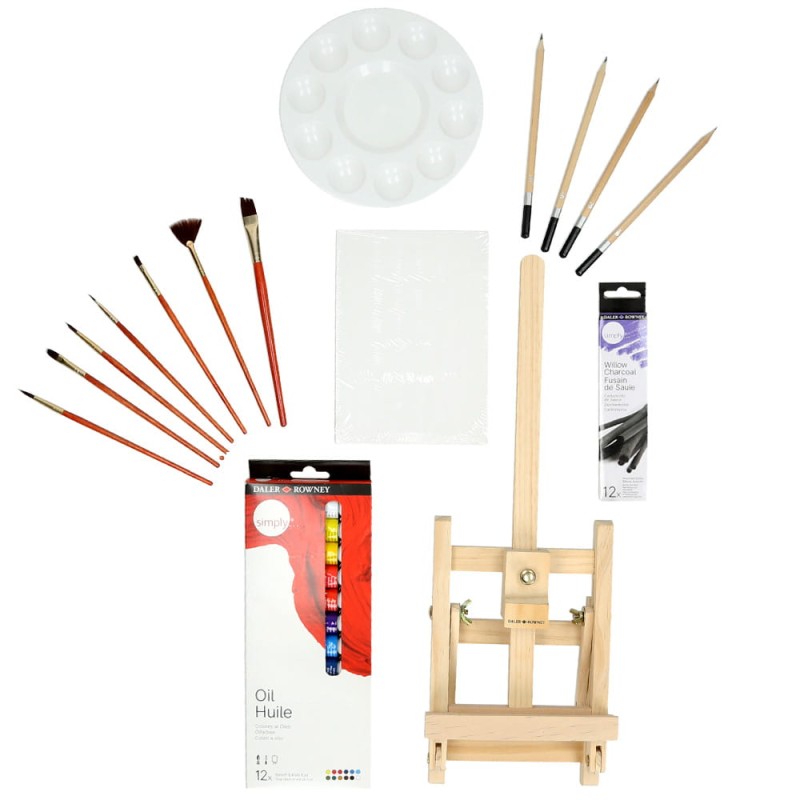 Farby olejne Simply Creative Easel Set Rowney
