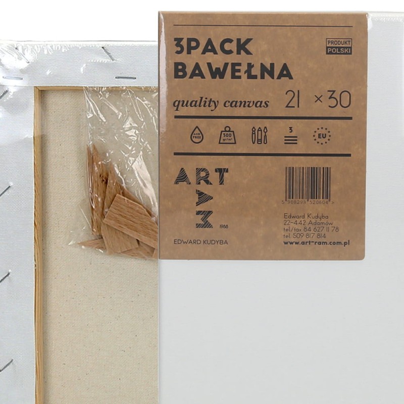 3Pack komplet podobrazi Art Ram 21x30 cm 01