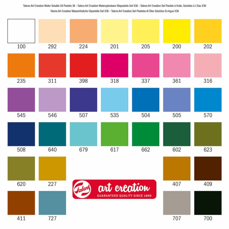 Zestaw Pasteli Olejnych rozcieńczalnych wodą Art Creation - 36szt.