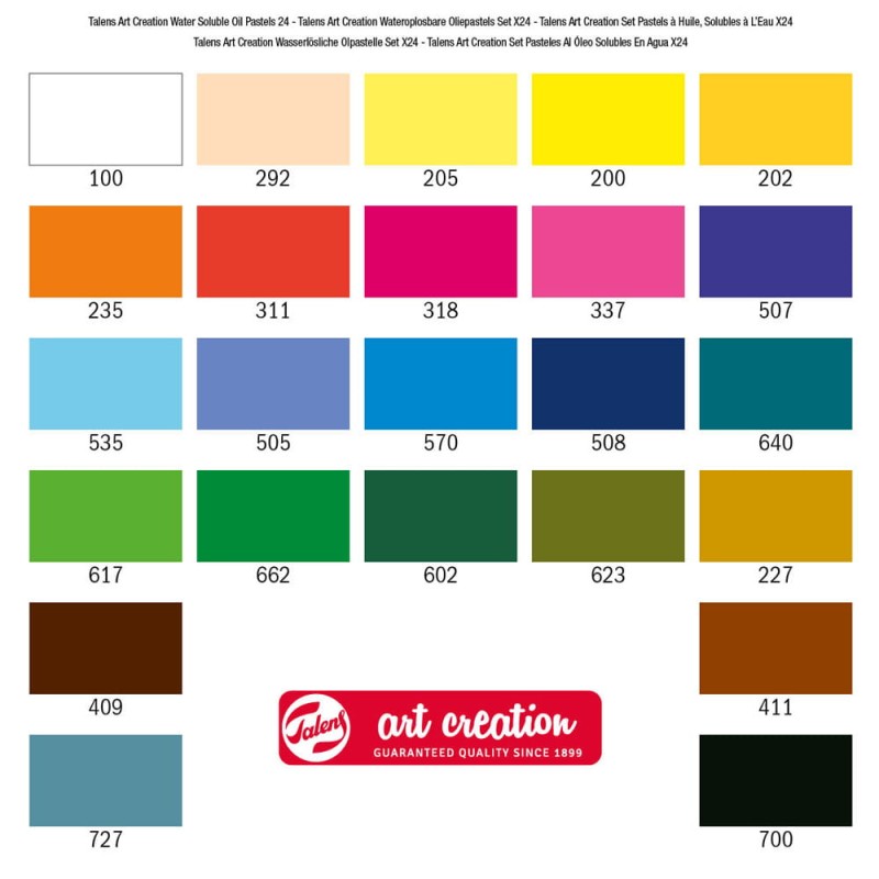 Zestaw Pasteli Olejnych rozcieńczalnych wodą Art Creation - 24szt.