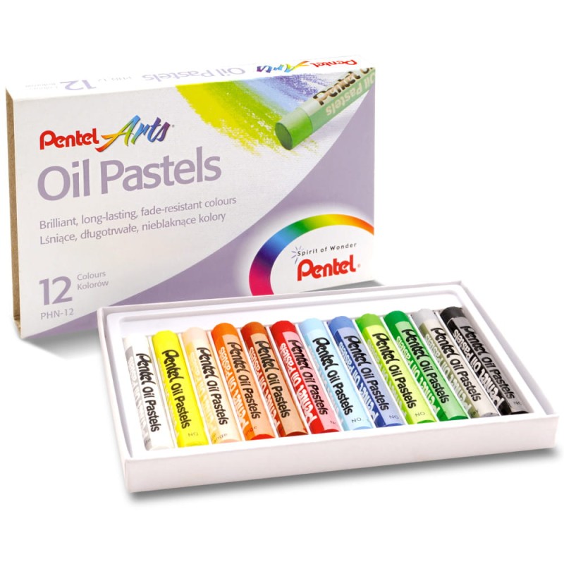 Pastele olejne Pentel, zestaw 12 szt