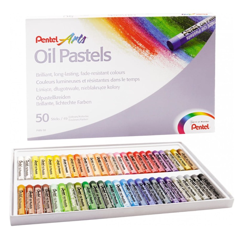 Pastele olejne Pentel, zestaw 50 szt