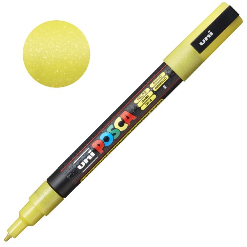 Marker POSCA 3ML 0.9-1.3 mm 02 Glitter Yellow
