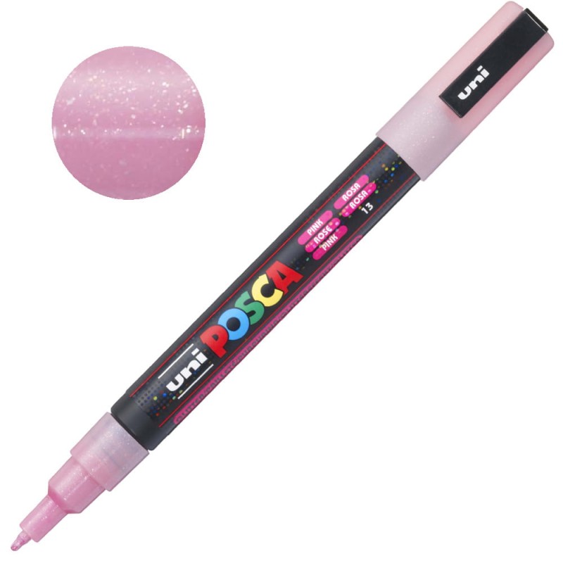 Pisak POSCA 3ML 0.9-1.3 mm 13 Gliter Pink