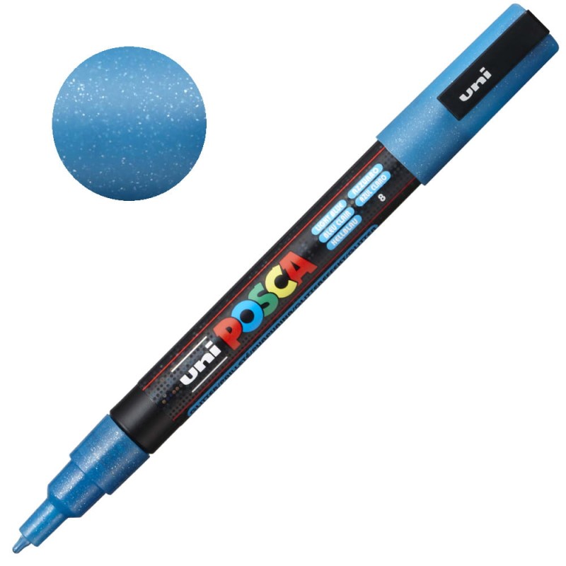 Pisak POSCA 3ML 0.9-1.3 mm 08 Glitter Light Blue