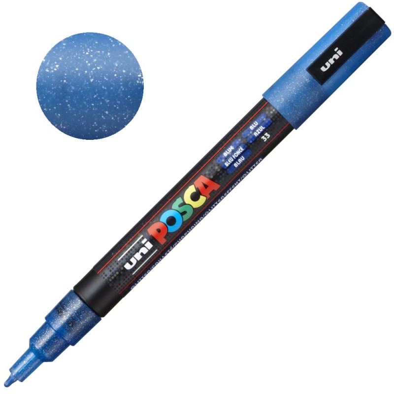 Pisak POSCA 3ML 0.9-1.3 mm 33 Glitter Blue