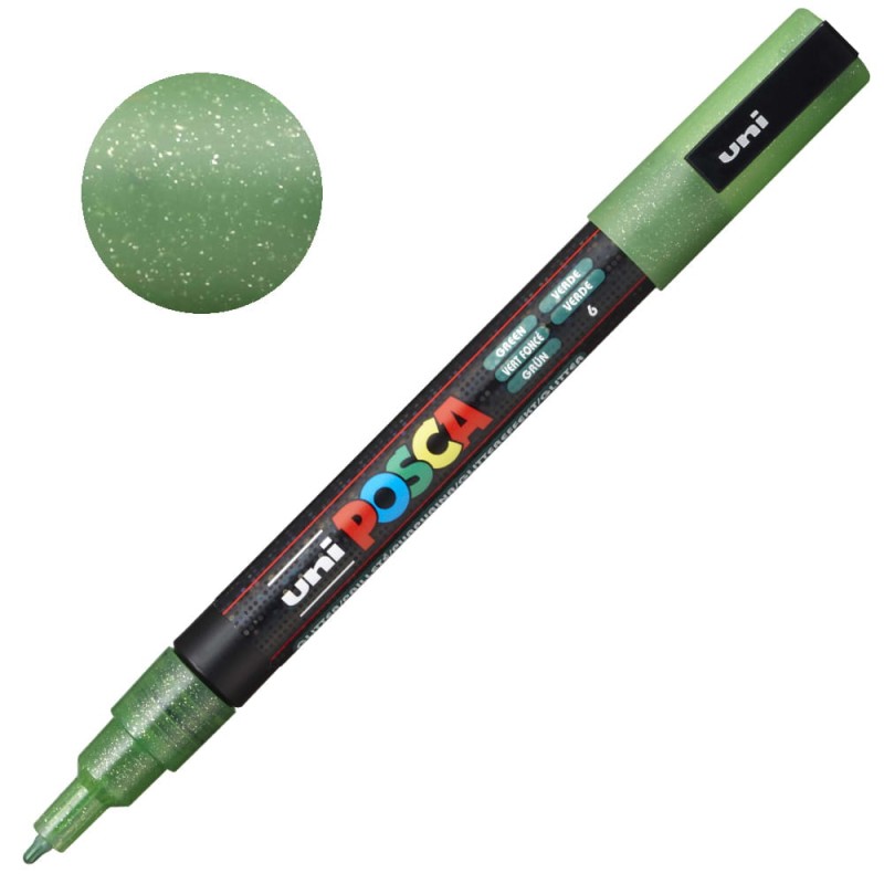 Pisak POSCA 3ML 0.9-1.3 mm 06 Glitter Green