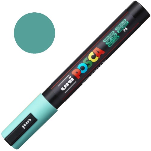 Marker POSCA 5M 1.8-2.5 mm P6 Aqua Green