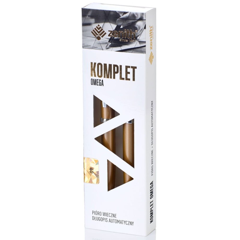 Komplet Zenith Omega długopis + pióro Złoto