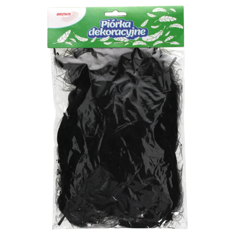 Piórka dekoracyjne Brewis 7g - czarne