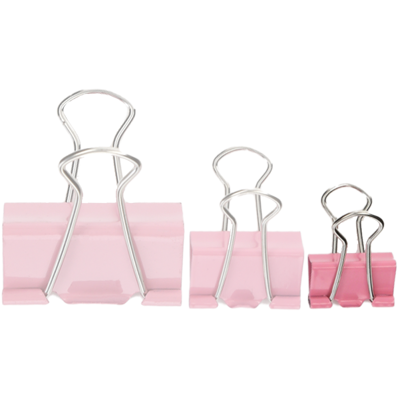 Klips biurowy 19mm różowy