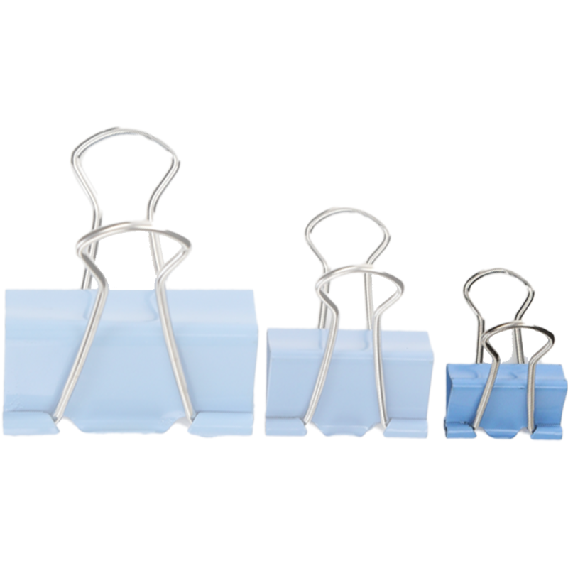 Klips biurowy 19mm niebieski