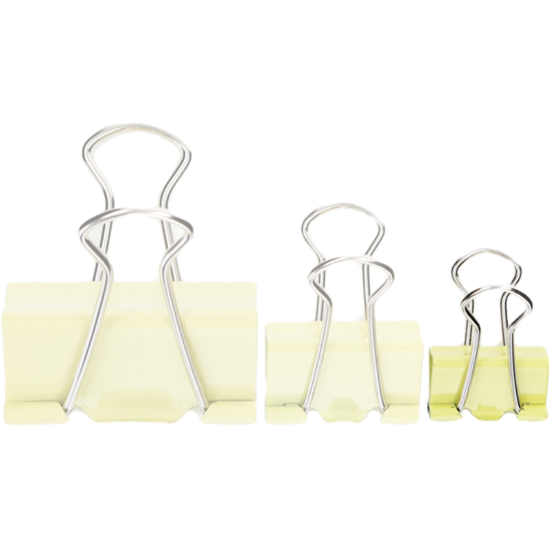 Klips biurowy 19mm żółty