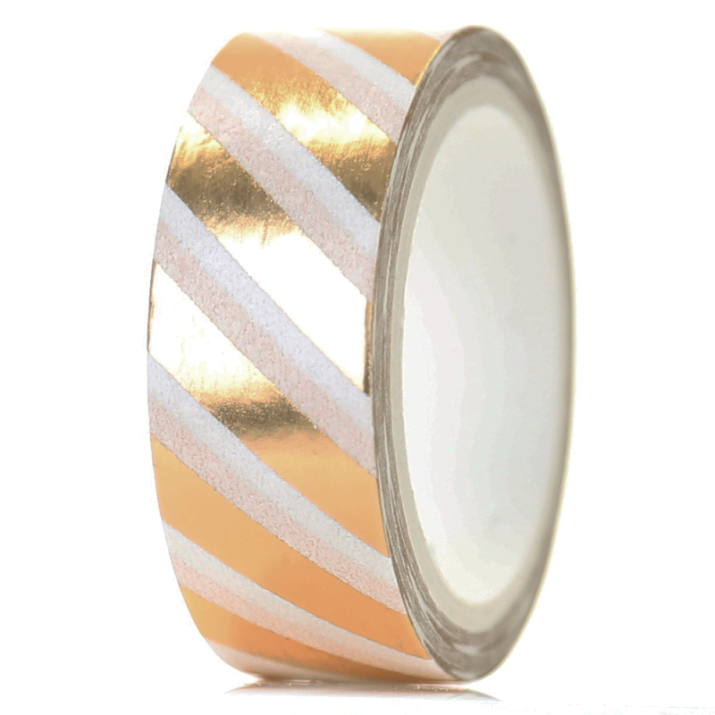 Taśma washi Glam ZŁOTE PASKI