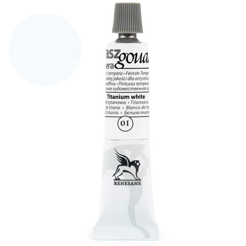 Farba Gouache Renesans 20 ml - 01 Biel tytanowa