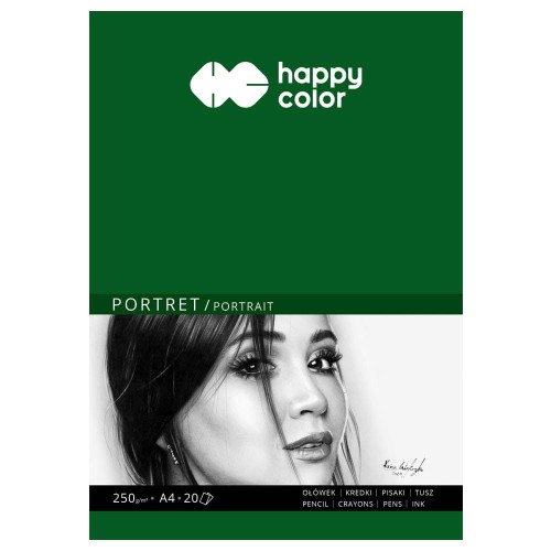 Blok do rysunku i szkicu Happy Color Portret - A4, 250 g, 20 ark.