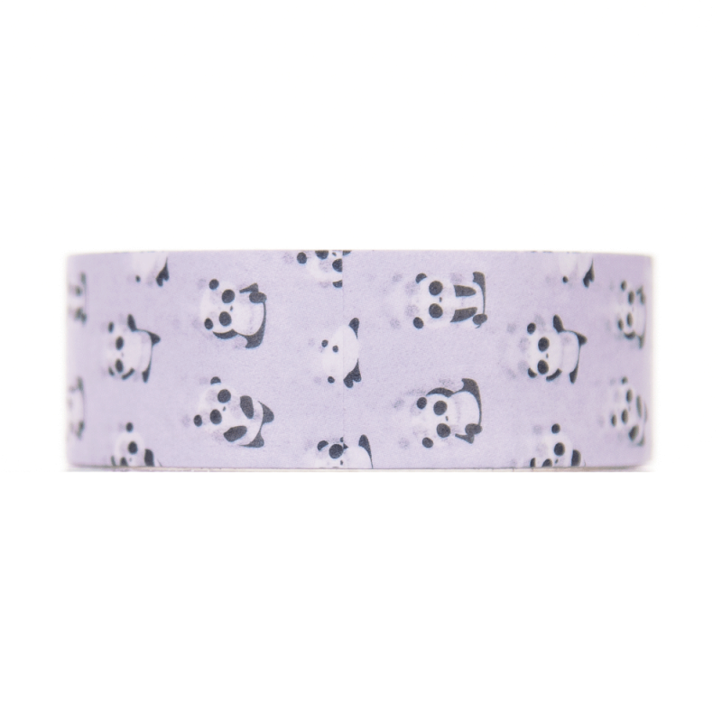 Taśma washi Cute Girl PANDA FIOLET