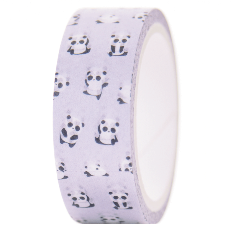 Taśma washi Cute Girl PANDA FIOLET