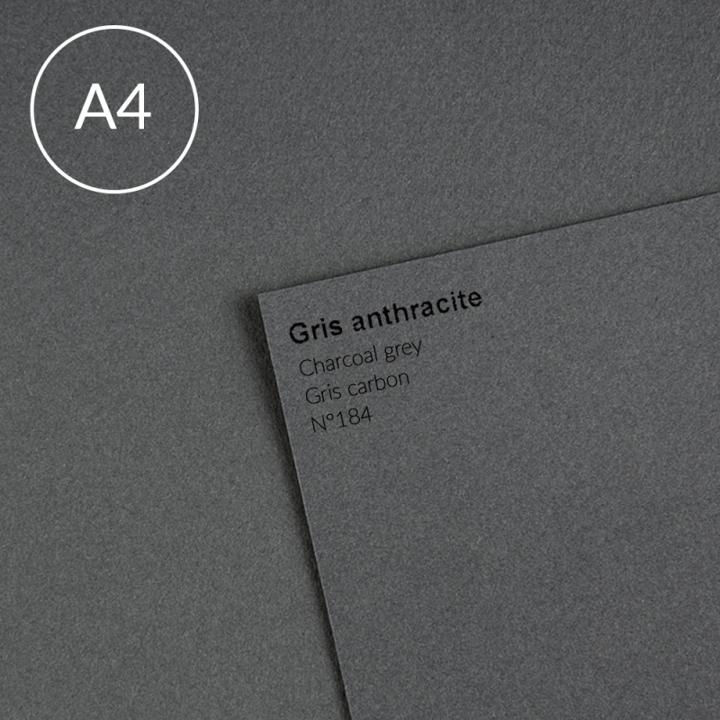 Papier Canson Mi-Teintes A4, 160 g, 25 ark. - 184 Charcoal grey