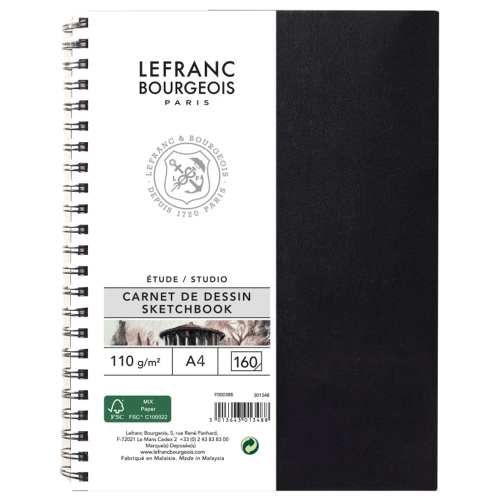 Sketchbook A4 Lefranc Bourgeois spirala - 110 g 