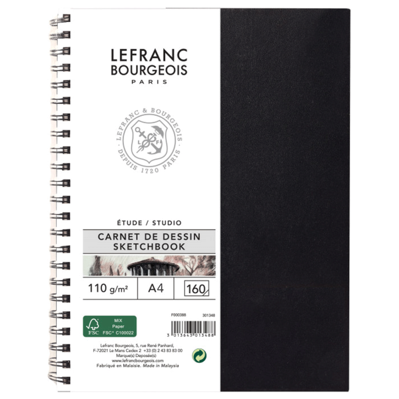 Sketchbook A4 Lefranc Bourgeois spirala - 110 g