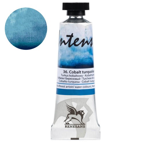 Farba akwarelowa Intense Water 15 ml gr. 3 - 36 Turkus kobaltowy