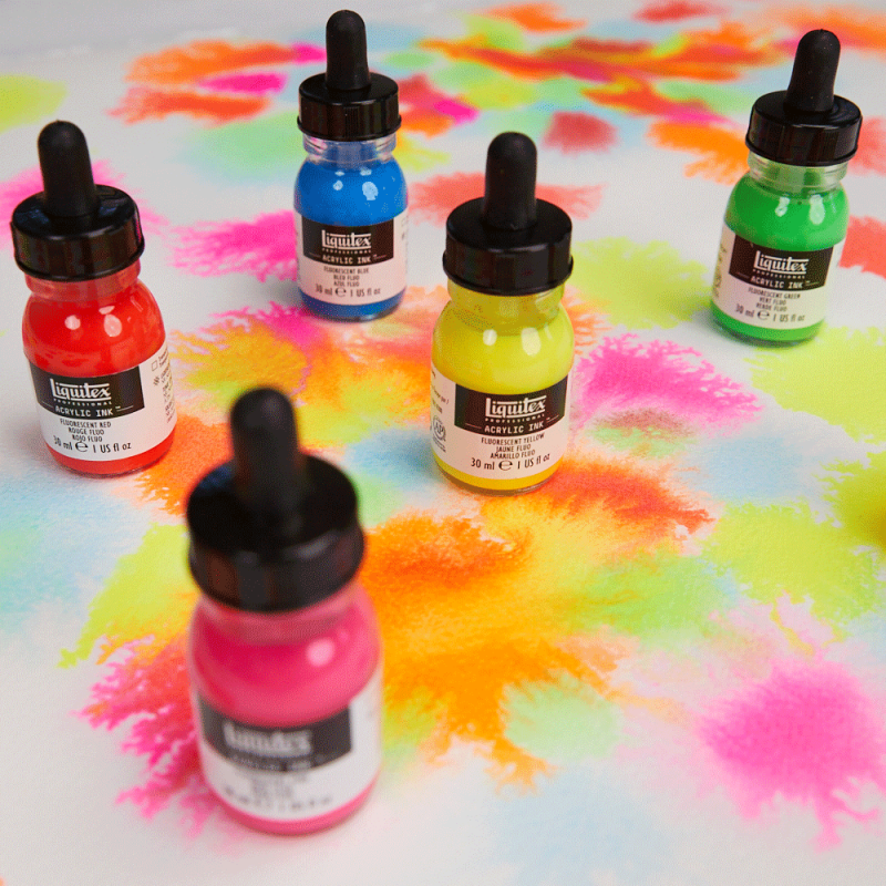 Tusz akrylowy Liquitex 30ml - 987 Fluorescent pink