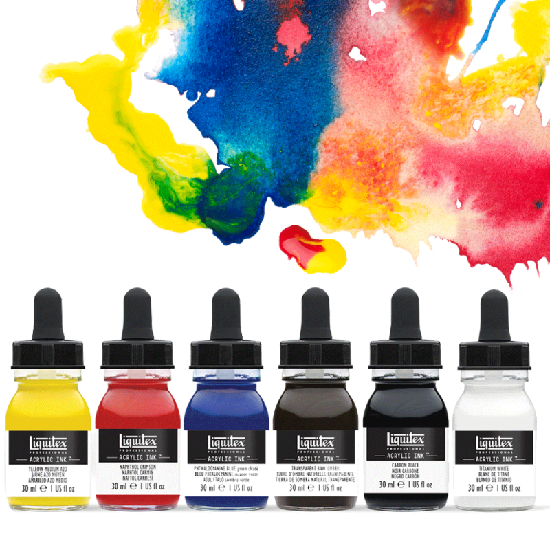 Tusze akrylowe Liquitex Essentials 6x30ml