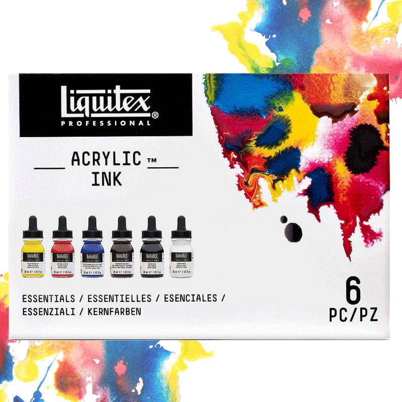 Tusze akrylowe Liquitex Essentials 6x30ml