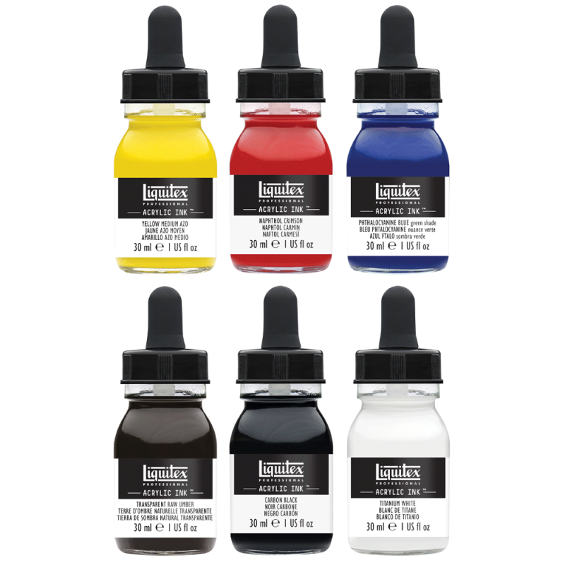 Tusze akrylowe Liquitex Essentials 6x30ml