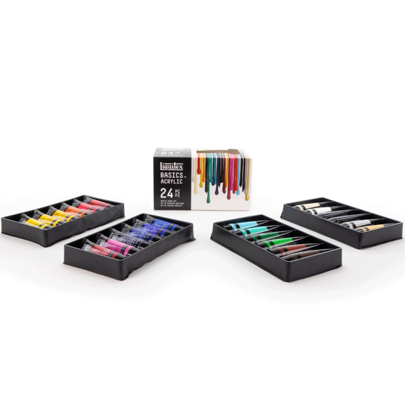 Farby akrylowe Liquitex Basics 24x22 ml