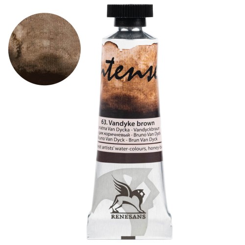 Farba akwarelowa Intense Water 15 ml gr. 1 - 63 Brunatna Van Dycka