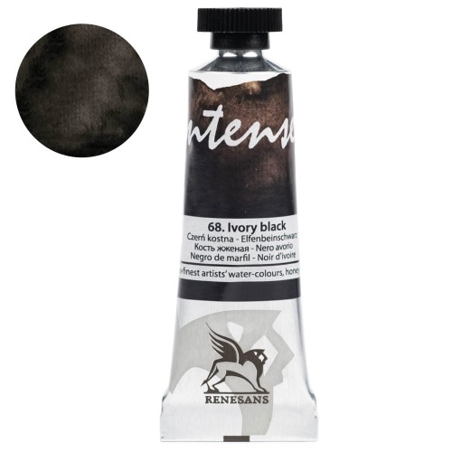 Farba akwarelowa Intense Water 15 ml gr. 2 - 68 Czerń kostna