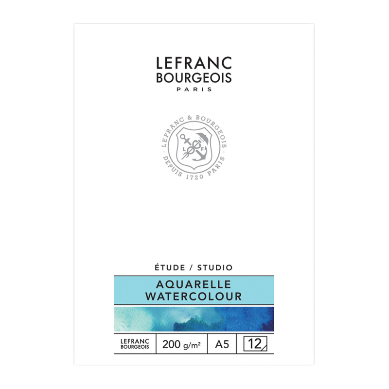 Blok do akwareli Studio Watercolour LeFranc & Bourgeois - 200 g, A5, 12 ark. 01