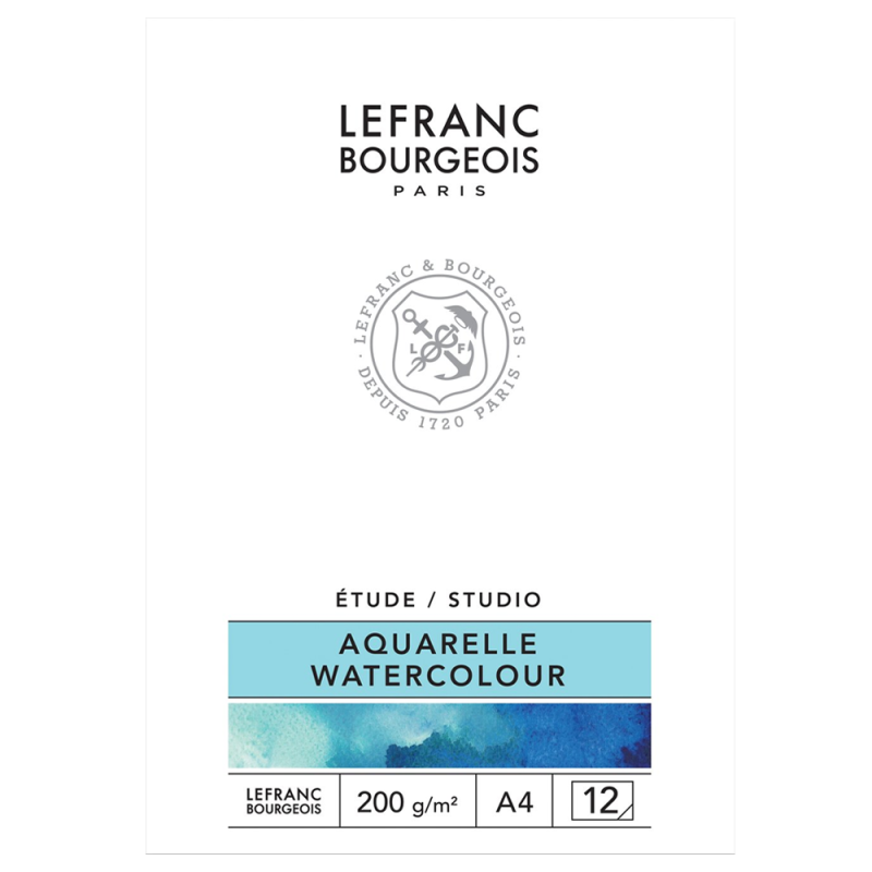 Blok do akwareli Studio Watercolour LeFranc & Bourgeois - 200 g, A4, 12 ark.  01