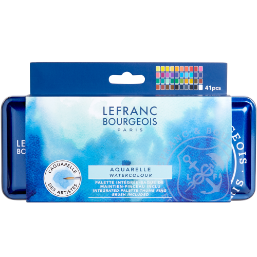 Zestaw farb akwarelowych Lefranc & Bourgeois 40 szt. + pędzel