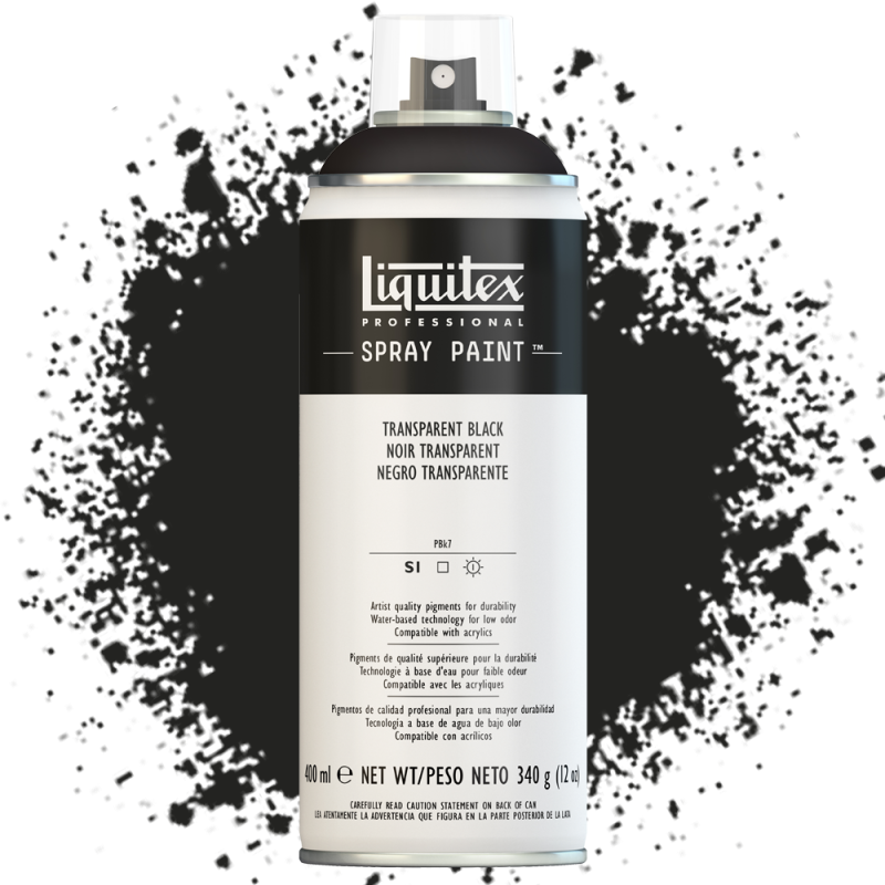 Farba akrylowa w sprayu Liquitex 400 ml 260 Transparent black