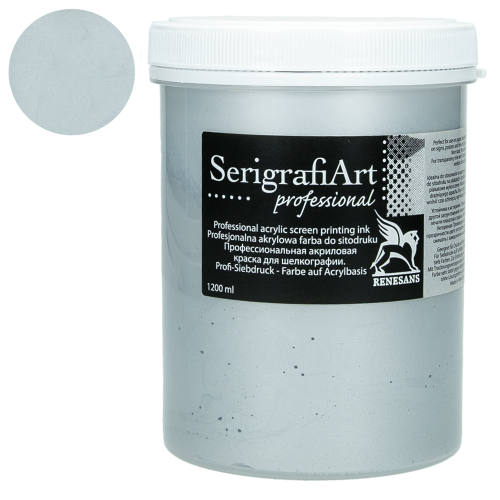 Farba akrylowa do sitodruku SerigrafiArt 1200ml  - 181 srebro