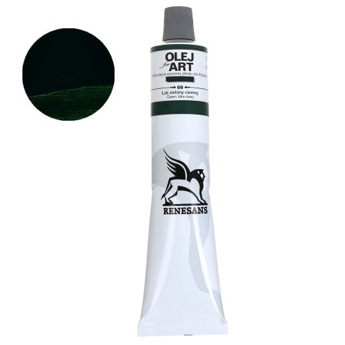 Farba olejna Renesans Oils for Art 140 ml - 69 Lak zielony ciemny