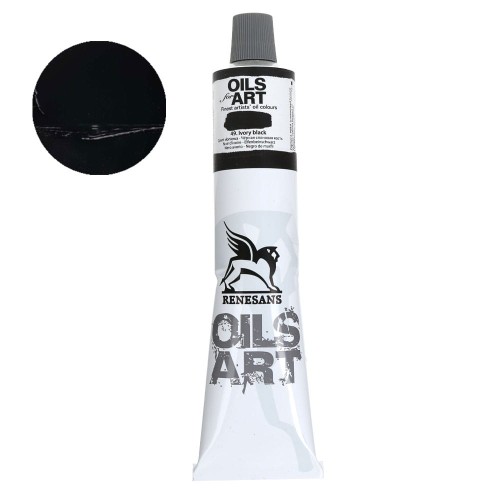 Farba olejna Renesans Oils for Art 140 ml - 49 Czerń słoniowa