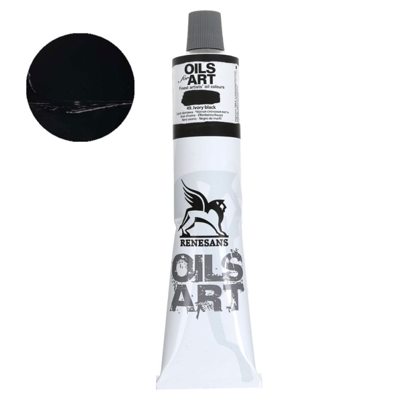 Farba olejna Olej for Art 140 ml - 49 Czerń Słoniowa