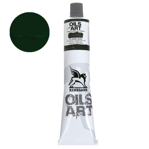 Farba olejna Renesans Oils for Art 140 ml - 42 Zieleń złocista
