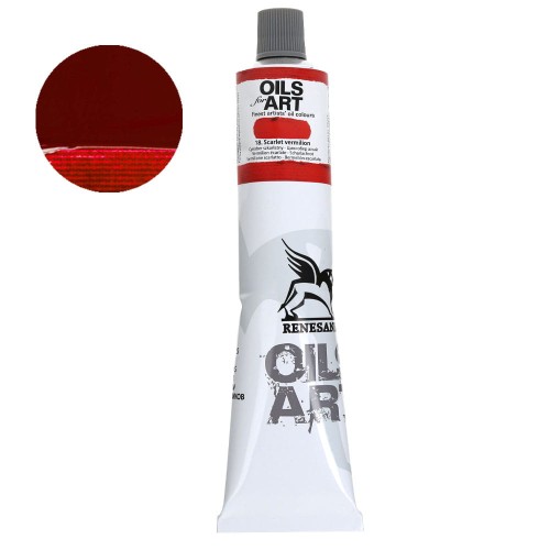 Farba olejna Renesans Oils for Art 140 ml - 18 Cynober naturalny