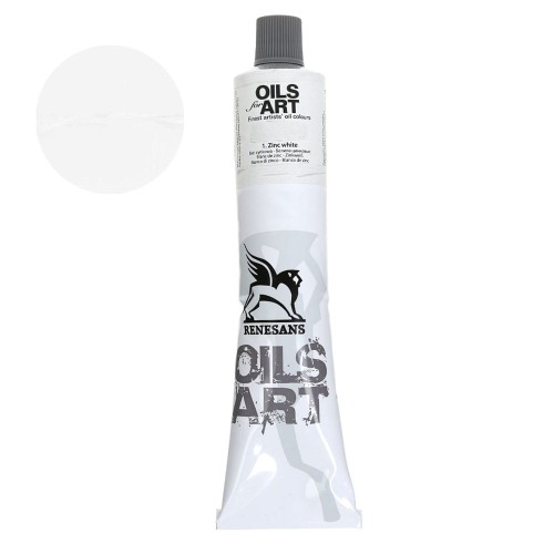 Farba olejna Renesans Oils for Art 140 ml - 01 Biel cynkowa