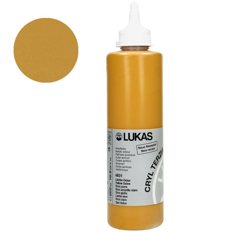 Farba akrylowa Cryl Terzia Lukas 500ml - Yellow ochre